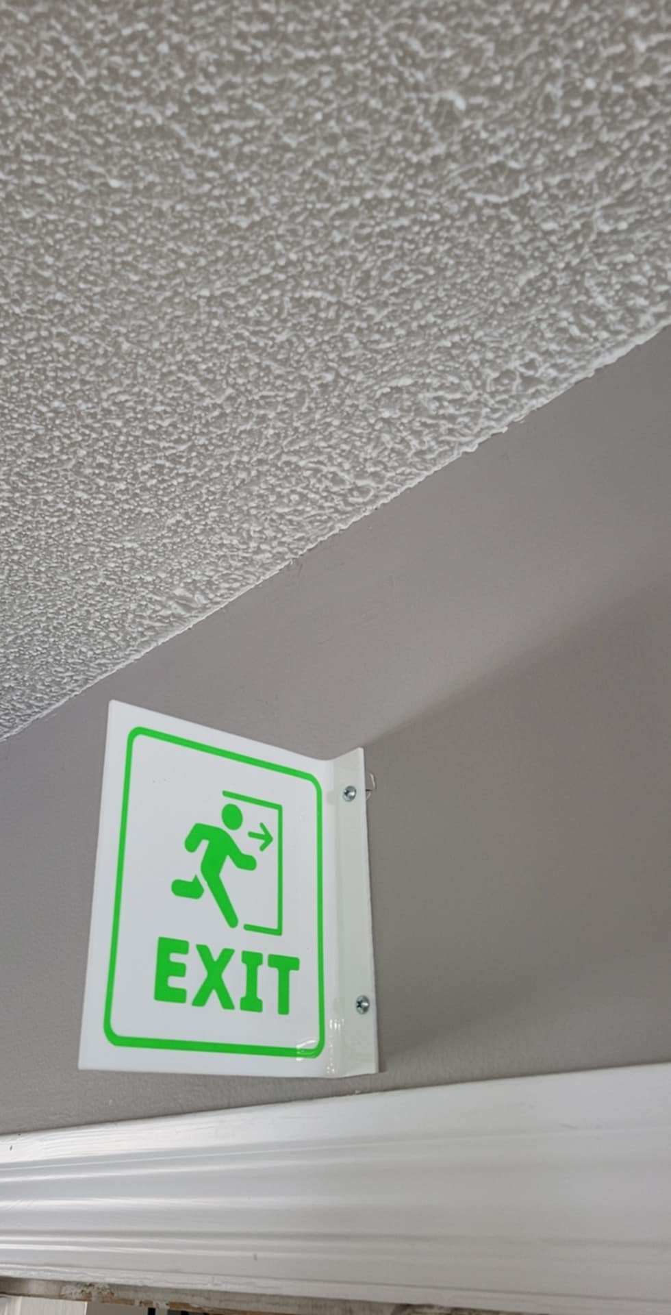 PANCARTE EXIT BLANCHE